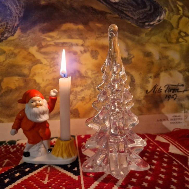 Kerstboom Glas Kleurloos Helder 16cm Hoog, Diversen, Kerst, Gebruikt, Ophalen of Verzenden