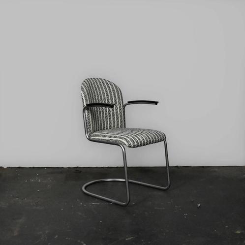 Gispen 413 stoel, Huis en Inrichting, Stoelen, Zo goed als nieuw, Eén, Metaal, Stof, Overige kleuren, Ophalen of Verzenden