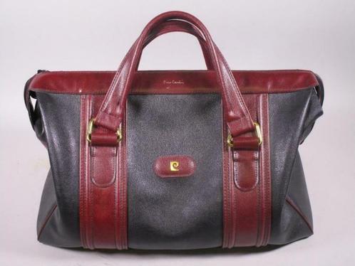 3x Pierre Cardin lederen reistassen zwart/bordeaux ca50 x 30, Sieraden, Tassen en Uiterlijk, Tassen | Reistassen en Weekendtassen