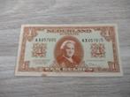 Prachtig+ biljet 1 gulden 1945, afwijking in serienr, Ophalen of Verzenden