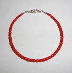 Armband bloedkoraal Verguld slotje, Ophalen of Verzenden, Nieuw, Rood, Overige materialen