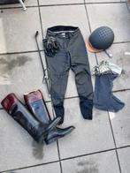 Paardrijdspullen - cap, laarzen, handschoenen, zweep, broek, Dieren en Toebehoren, Ophalen of Verzenden, Zo goed als nieuw, Dames