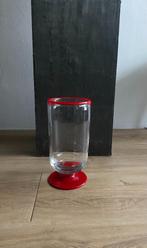 Krosno vaas met rode accenten, Overige kleuren, Ophalen of Verzenden, Minder dan 50 cm, Glas