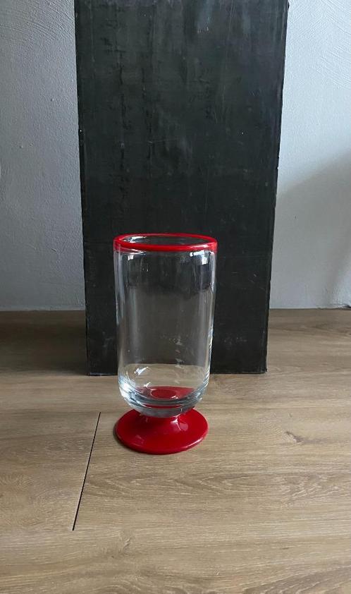 Krosno vaas met rode accenten, Huis en Inrichting, Woonaccessoires | Vazen, Zo goed als nieuw, Overige kleuren, Minder dan 50 cm