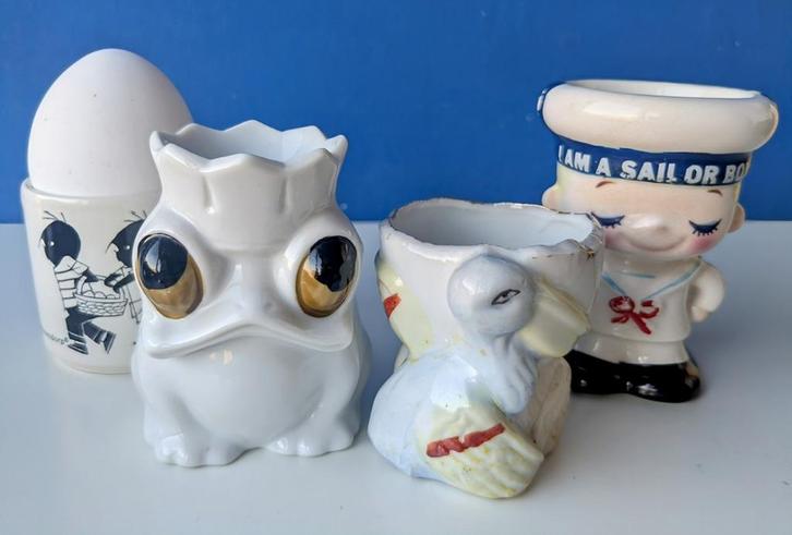 Oude eierdopjes, Huis en Inrichting, Keuken | Servies, Gebruikt, Overige typen, Overige stijlen, Ophalen of Verzenden