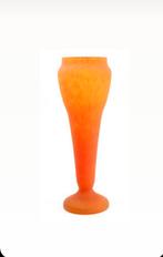 Lorrain of Daum Oranje glazen vaas, Antiek en Kunst, Antiek | Glas en Kristal, Ophalen of Verzenden