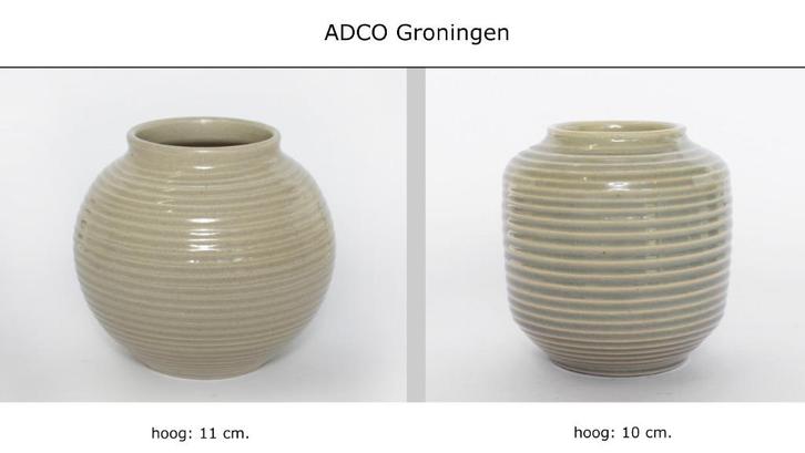 2 x vaas Groninger Steenfabrieken - ADCO, Antiek en Kunst, Antiek | Keramiek en Aardewerk, Ophalen