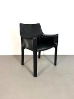 Leren CAB 413 fauteuil,Mario Bellini, Cassina, jaren 80., Ophalen, Gebruikt, 50 tot 75 cm, Leer
