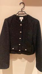 H&M glitter zwart  blazer - jasje xs -s, Kleding | Dames, H&M, Zwart, Ophalen of Verzenden, Zo goed als nieuw