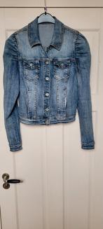 Jeans jasje met pofmouw maat S., Ophalen of Verzenden, Zo goed als nieuw, Maat 36 (S), Blauw