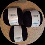 Zwarte Hobbii Rainbow Lace Katoen - 3 bollen, Hobby en Vrije tijd, Breien en Haken, Ophalen of Verzenden, Nieuw, Breien of Haken