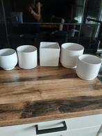 Mooie bloempotten v maar 1,00 pst, Ophalen, Rond, Binnen, Zo goed als nieuw