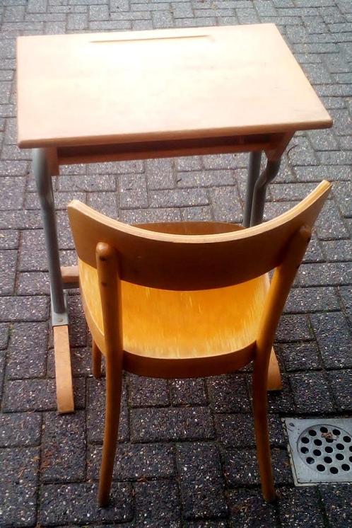 antieke lessenaar - schooltafel met 2 stoelen, Kinderen en Baby's, Kinderkamer | Tafels en Stoelen, Gebruikt, Tafel(s) en Stoel(en)