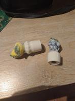 2 flessenstoppen keramiek, Ophalen of Verzenden, Keramiek, Overige stijlen, Schaal of Schalen