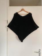 Zwarte poncho met schulprand maat XL XXL, Ophalen of Verzenden, Nieuw, Zwart, Jas of Mantel