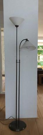 staande lamp messing, Huis en Inrichting, Lampen | Vloerlampen, Ophalen, Gebruikt, Landelijk, klassiek, Glas
