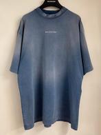 Balenciaga Logo T-Shirt Faded Blue Blauw Oversized Maat XXS, Kleding | Heren, T-shirts, Blauw, Ophalen of Verzenden, Zo goed als nieuw