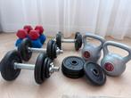 Complete set fitnessgewichten – dumbbells & kettlebells 40kg, Ophalen, Zo goed als nieuw, Dumbbell