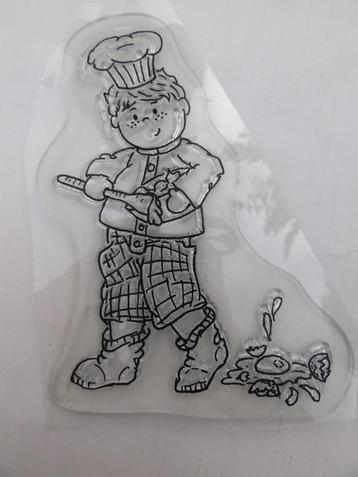 stempel bakker jongetje beschikbaar voor biedingen