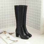 Hoge zwarte dames overknee laarzen / vrouwen boots laars, Verzenden, Nieuw, Zwart, Hoge laarzen