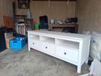 Houten TV-meubel met 3 lades, Gebruikt, 100 tot 150 cm, Ophalen of Verzenden, Minder dan 100 cm
