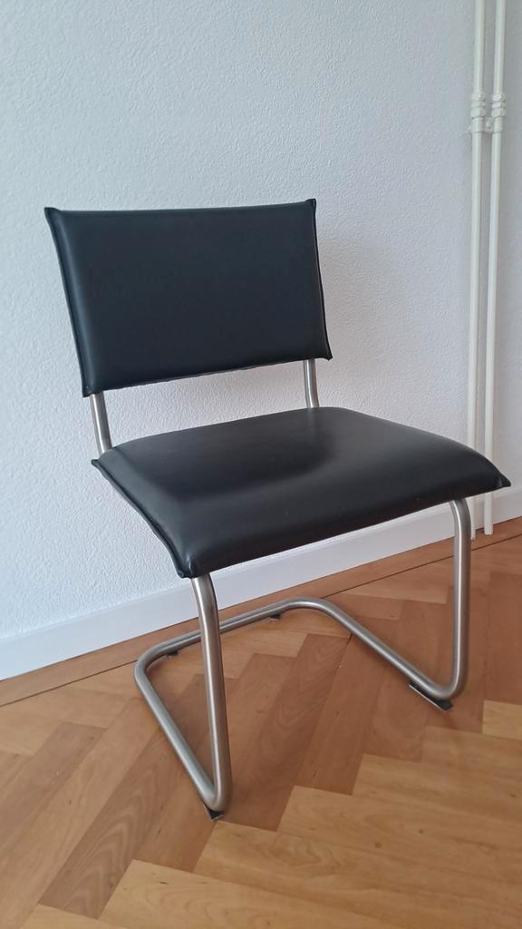 JESS DESIGN eetkamerstoel model Senso 2 st leder zwart izgs, Huis en Inrichting, Stoelen, Zo goed als nieuw, Twee, Leer, Zwart