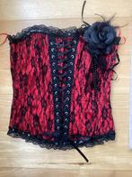 Nieuwe rode korset met zwarte details, Kleding | Dames, Ondergoed en Lingerie, Verzenden, Rood, Body of Korset