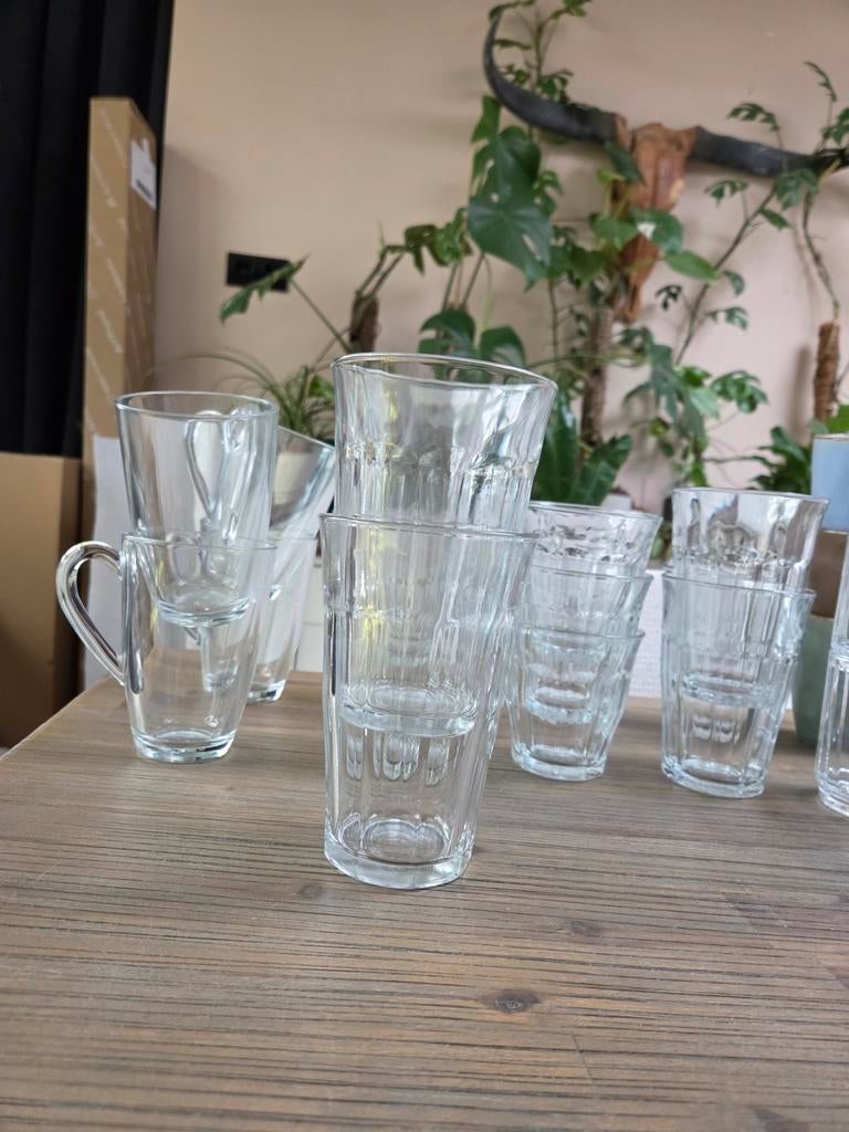 Glazen, mokken en schaaltjes - Alles in één koop!, Huis en Inrichting, Keuken | Servies, Ophalen, Glas of Glazen, Gebruikt, Glas