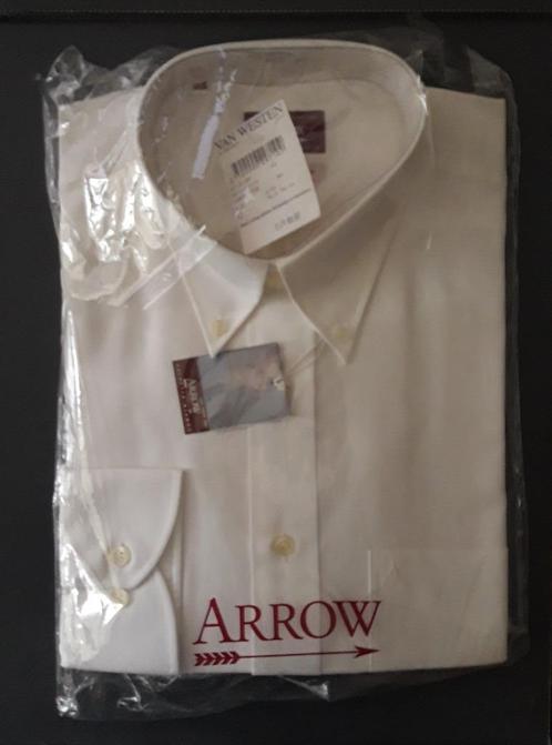 Arrow 2001 vintage heren overhemd, egaal beige met puntkraag, Kleding | Heren, Overhemden, Nieuw, Halswijdte 43/44 (XL), Beige