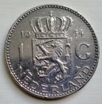 1 Gulden 1954- Koningin Juliana- Zilver, Postzegels en Munten, Munten | Nederland, Zilver, 1 gulden, Ophalen of Verzenden, Koningin Juliana