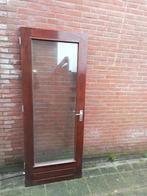 Hardhouten deur83cm x209.5 dubbel glas bh30cm, 80 tot 100 cm, Minder dan 200 cm, Ophalen of Verzenden, Glas