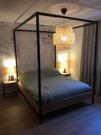 Hemelbedden op maat - EIKENHOUT, 180 cm, Metaal, 210 cm, Zwart