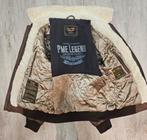 PME Legend buffel leren winterjas met vast bont (M) ingevet, Kleding | Heren, Jassen | Winter, Bruin, Maat 48/50 (M), Ophalen of Verzenden