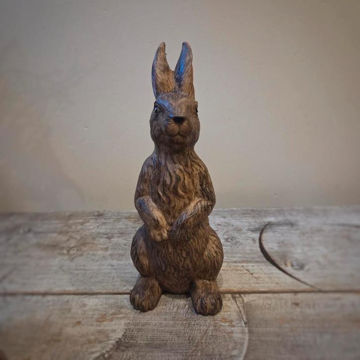 Haas Bruin 17cm - Polystone, Diversen, Pasen, Nieuw, Ophalen of Verzenden