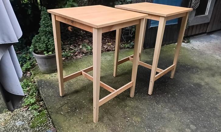 Twee stevige Ikea bartafels - ophalen!, Huis en Inrichting, Tafels | Statafels, Ophalen of Verzenden