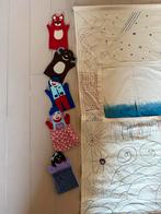 Handgemaakte Poppenkast Doek met Handpoppen, Ophalen of Verzenden, Zo goed als nieuw