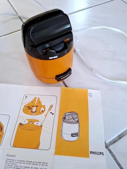 Retro Philips electrische messen- en scharenslijper 1975, Verzamelen, Retro, Ophalen of Verzenden