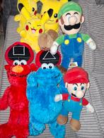 Knuffel verzameling: Mario, Pokemon, Sesamstraat en meer!, Ophalen of Verzenden, Zo goed als nieuw, Film of Tv