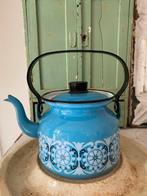 Finel vintage emaille blauwe theepot koffiepot Fins design, Antiek en Kunst, Antiek | Emaille, Ophalen of Verzenden