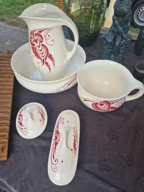 Compleet Porseleinen lampetstel, Antiek en Kunst, Antiek | Servies los, Ophalen