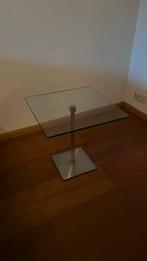 Glazen bijzettafel, Huis en Inrichting, Minder dan 55 cm, Vierkant, Glas, Ophalen