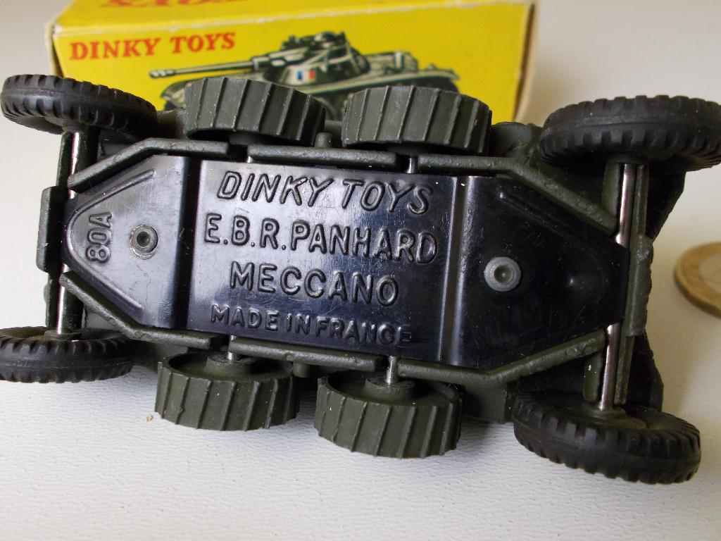 1958 Dinky Toys 80A E.B.R. PANHARD TANK + ORIG. DOOSJE! (-B), Ophalen of Verzenden, Zo goed als nieuw, Overige typen, Dinky Toys