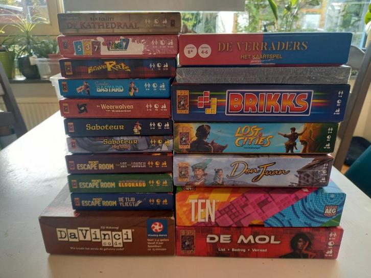 Stapel bordspellen te koop, Hobby en Vrije tijd, Gezelschapsspellen | Bordspellen, Zo goed als nieuw, Ophalen of Verzenden