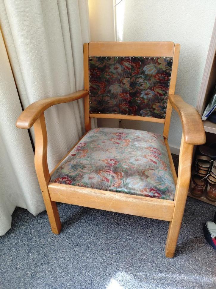 Vintage leunstoel, Antiek en Kunst, Antiek | Meubels | Stoelen en Banken, Ophalen