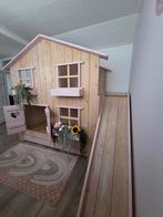 Stapelbed met glijbaan in huisstijl, Ophalen, Gebruikt, Hoogslaper of Stapelbed, 100 cm of meer