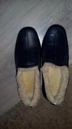 rohde pantoffel leer met schapen vacht, Ophalen of Verzenden, Nieuw, Zwart