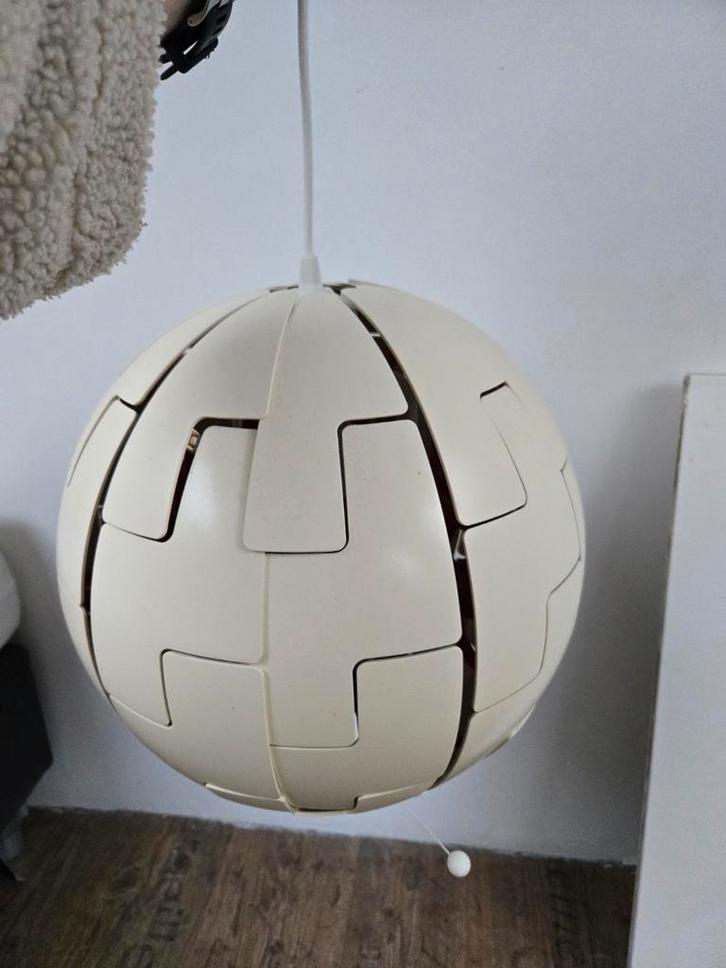 Ikea pendant lamp creme kleurig oranje, Huis en Inrichting, Lampen | Plafondlampen, Gebruikt, Kunststof, Ophalen