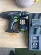 Festool Accu Boormachine + Lader + Accu - Gebruikt, Ophalen, Gebruikt, Variabele snelheid, Boor- en Schroefmachine