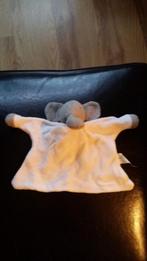 Olifant doekje nanchen nature knuffel grijs/wit badstof 17cm, Kinderen en Baby's, Speelgoed | Knuffels en Pluche, Ophalen of Verzenden