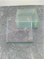 Glazen Onderzetters Set, Ophalen of Verzenden, Gebruikt, Glas of Kopje